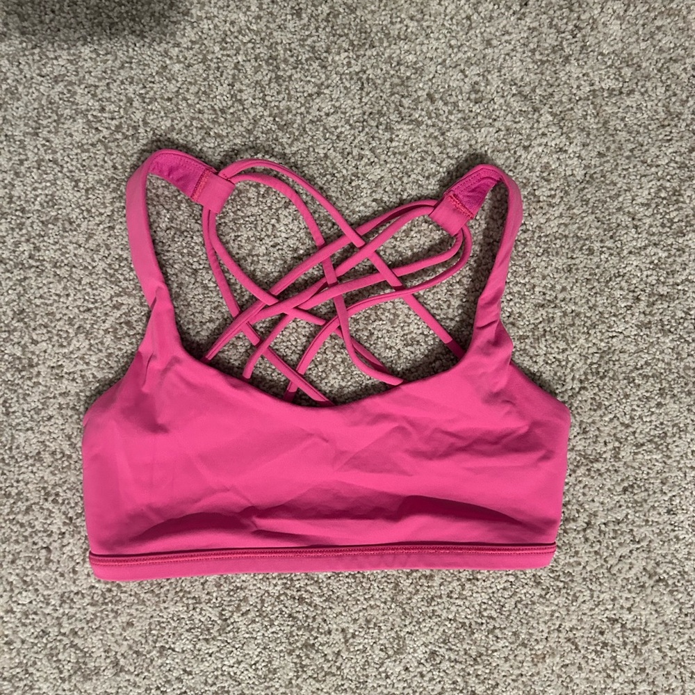 Lululemon Sonic Pink Free to Be Sports Bra